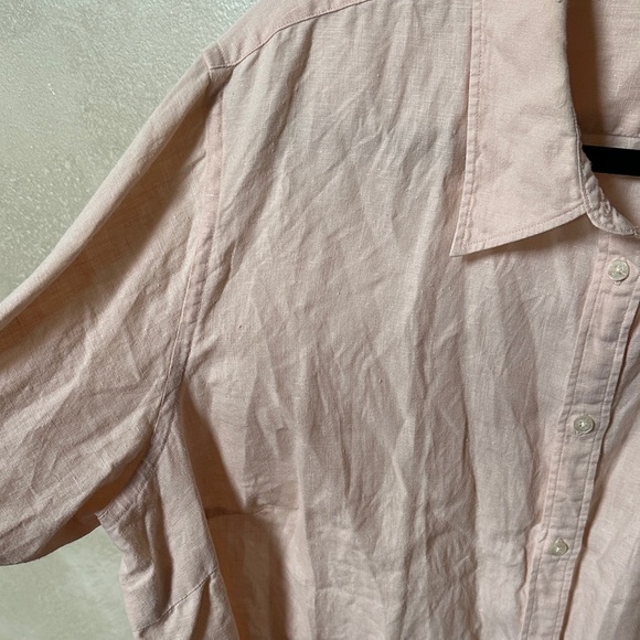 Lauren Ralph Lauren Peach Linen button down size 2x - Picture 4 of 8